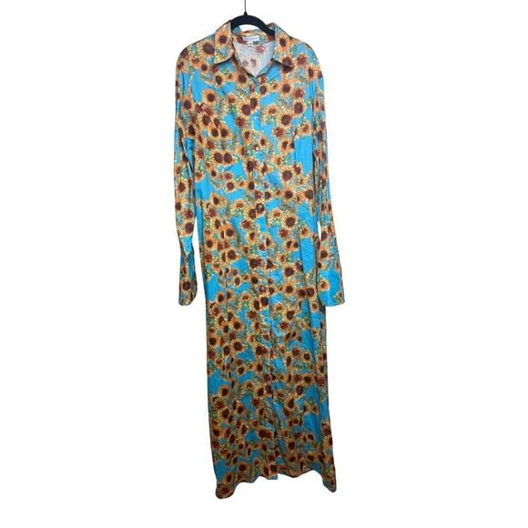 Ala von Auersperg Kathe Cotton Maxi Dress Sunflower Sz. 14 - Picture 4 of 7